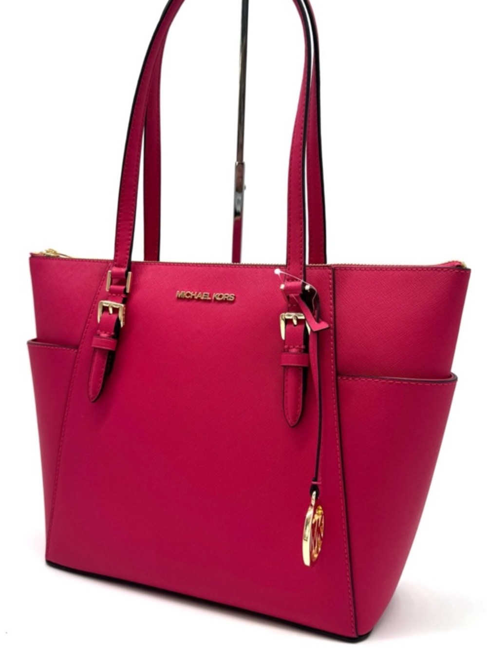 Michael Kors Large Charlotte Tote Bag Electric Pink